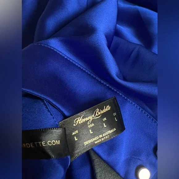 Honey Birdette Sapphire Blue Satin Romper - Picture 7 of 10